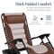 Best Choice Products Oversized Padded Zero Gravity Chair, Folding Outdoor Patio Recliner w/ Side Tray